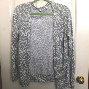 Fox Leopard Gray Sweater